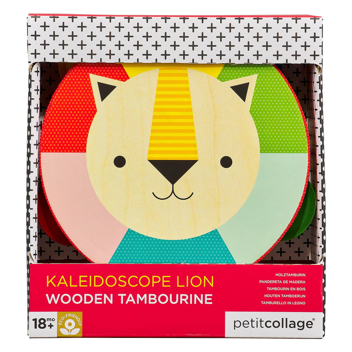 Kaleidoscope Wooden Lion Tambourine