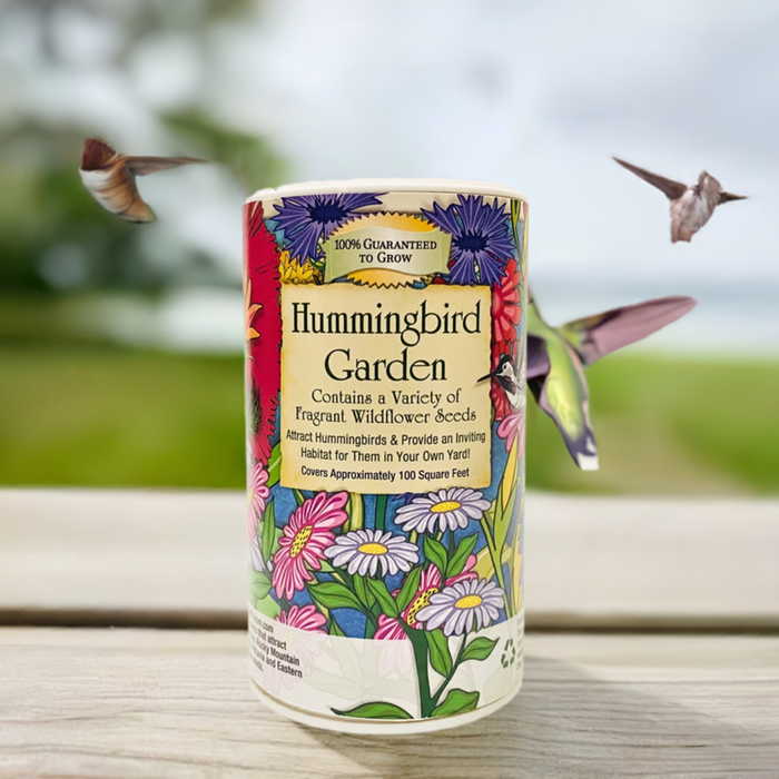 Hummingbird Shaker Garden Can Seed Kit