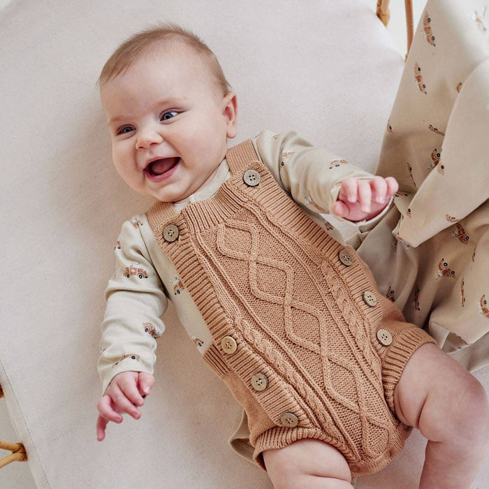 Aster & Oak Classic Car Henley Onesie