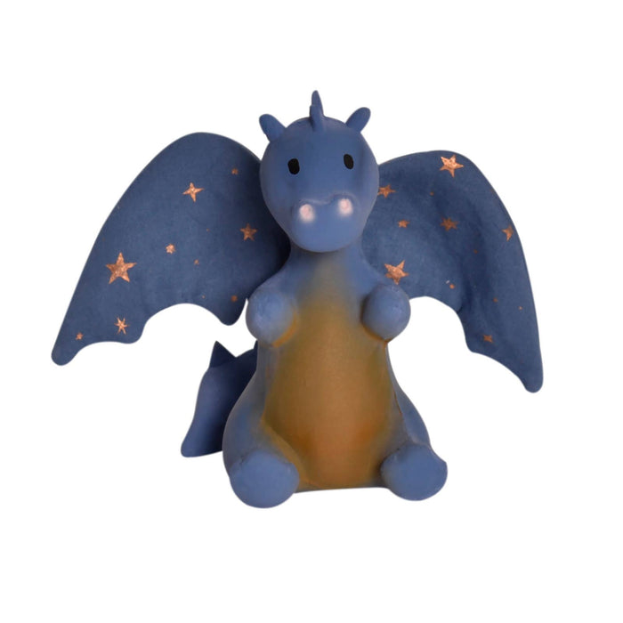 Tikiri Toys Baby Midnight Dragon Natural Rubber Rattle w/Crinkle Wings