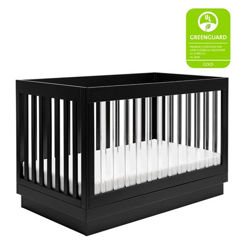 Babyletto Harlow Acrylic 3-in-1 Convertible Crib with Toddler Bed Conversion Kit