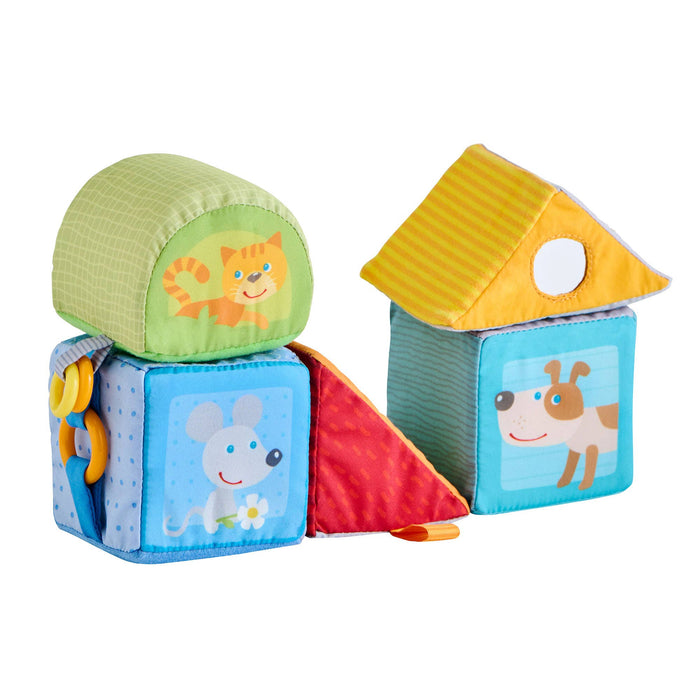 HABA Animal Discovery Cubes - Soft Sensory Stacking Blocks