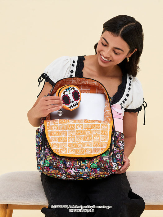 JuJuBe tokidoki Sugar Skull Mini Bag Clip-On Pouch Accessory | Dia de los Muertos
