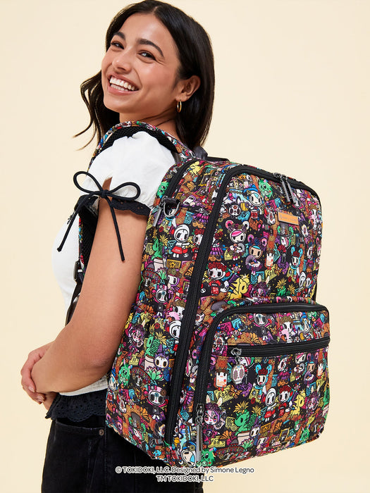 JuJuBe tokidoki Zealous Backpack Diaper Bag | Dia de los Muertos