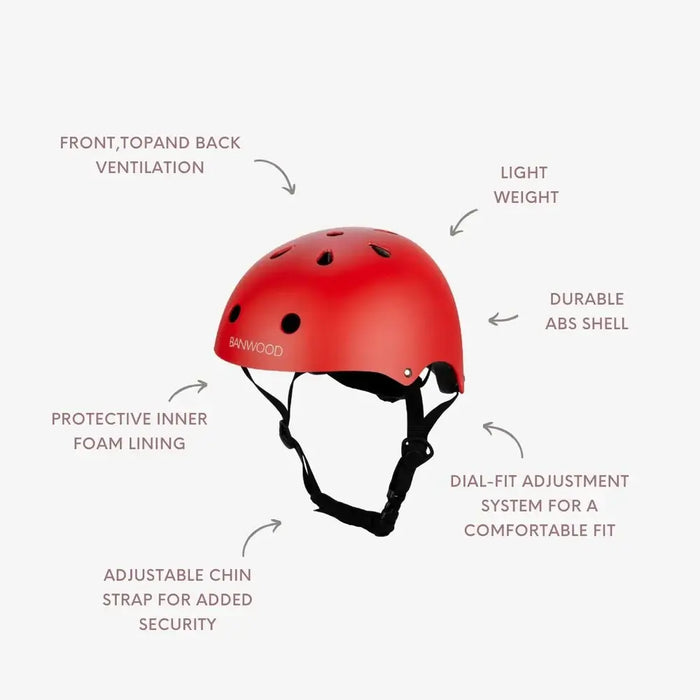 BANWOOD HELMET - RED (50-54 cm)