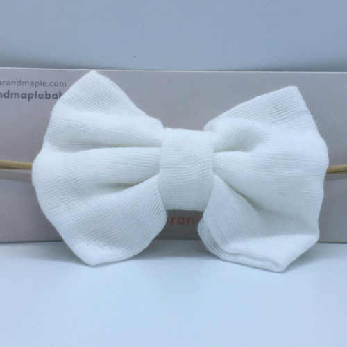 Sugar + Maple Baby Muslin Bow Headband