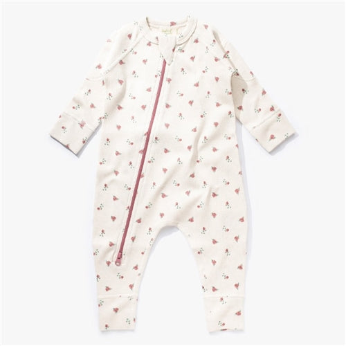 Sapling Child Waffle Zip Romper