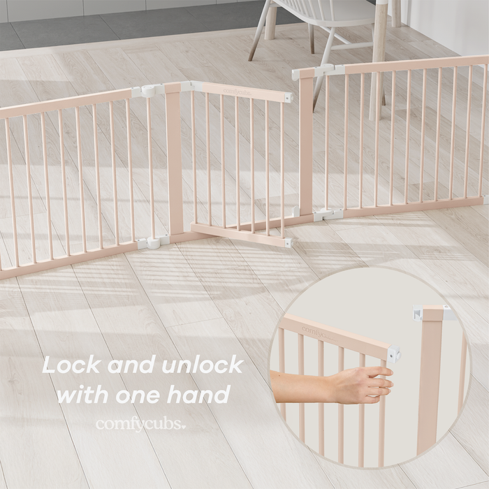 Baby Gate Playpen - Pine Wood Foldable Playpen by Comfy Cubs