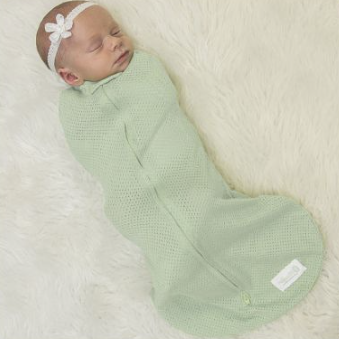 Woombie True AIR Super Stretch Peanut Swaddle (Cloudy Gray)