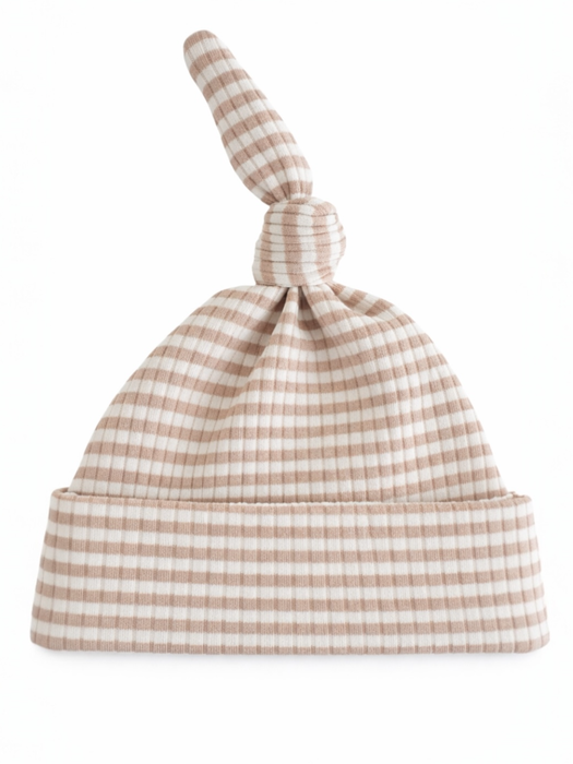 Tan Stripe / Ribbed Beanie