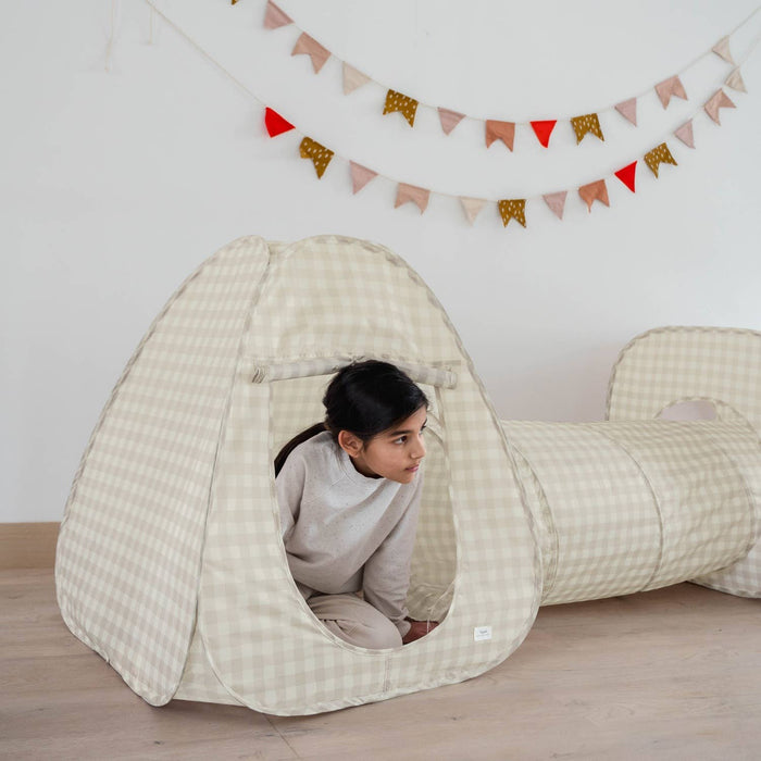 Kids 3-in-1 Play Tent & Tunnel Set with Recycled Fabric
