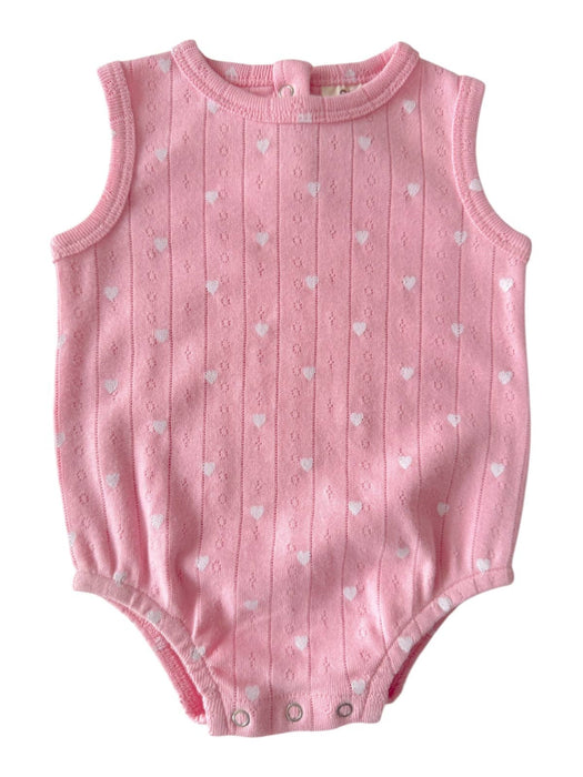 Pink with White Heart / Organic Pointelle Dune Bubble