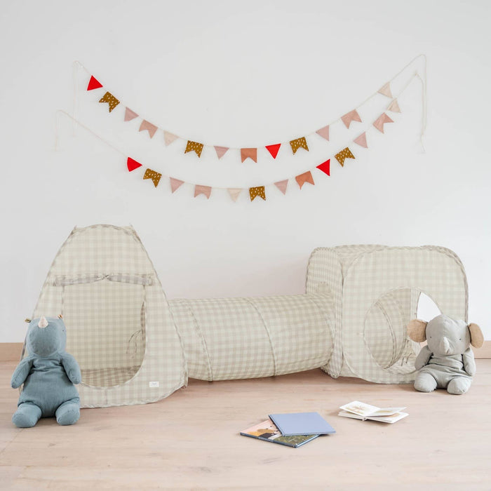 Kids 3-in-1 Play Tent & Tunnel Set with Recycled Fabric