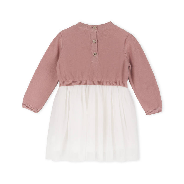 Viverano Organics Cable Floral Sweater Knit Top & Tutu Baby Dress (Organic)