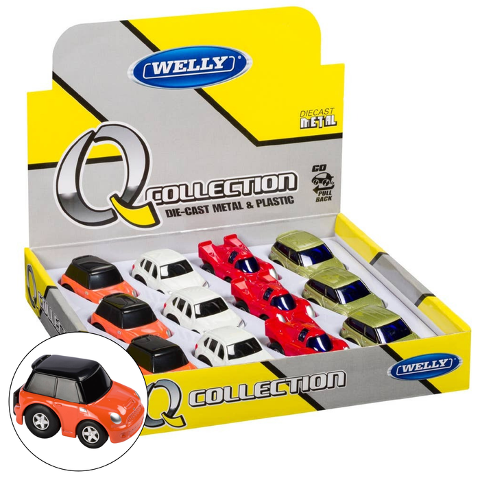 Mini Assorted Licensed Cars - Die-Cast Metal, Pull Back Cars