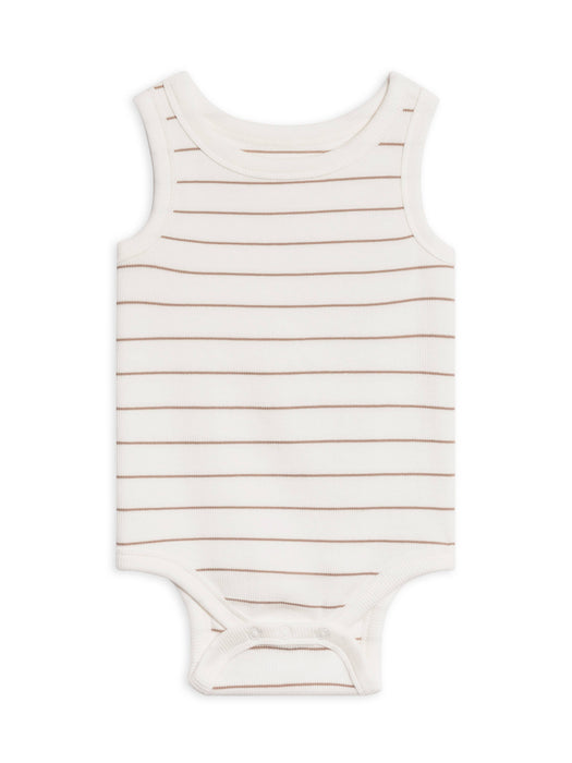 Colored Organics Baby Jett Ribbed Tank Bodysuit - Dario Stripe
