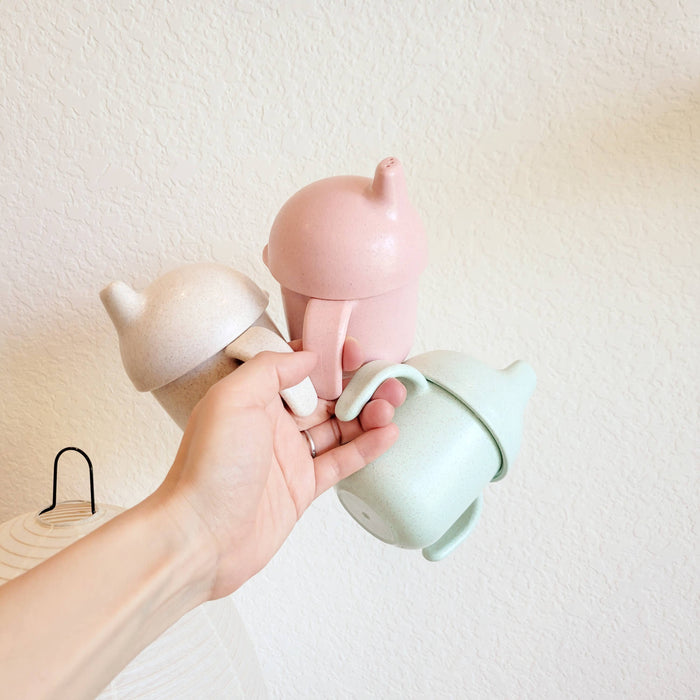 Minito & Co. Wheat Straw Sippy Cups: Pink