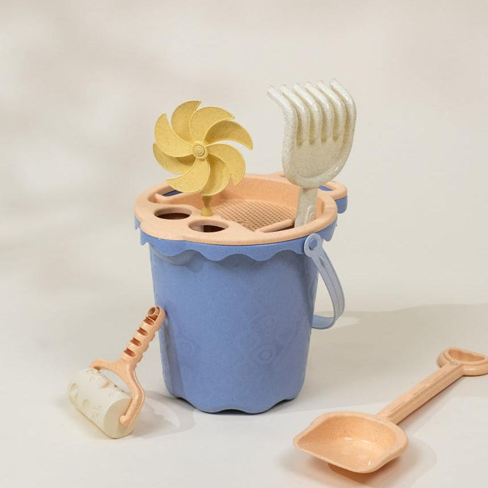 Coco Village Oversized 6-Piece Wheat Straw Sand Toy Set | Bucket & Accessories