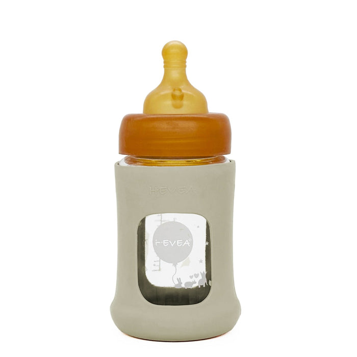 Hevea Wide Neck Glass Bottle with Sleeve - Single Pack - 5oz