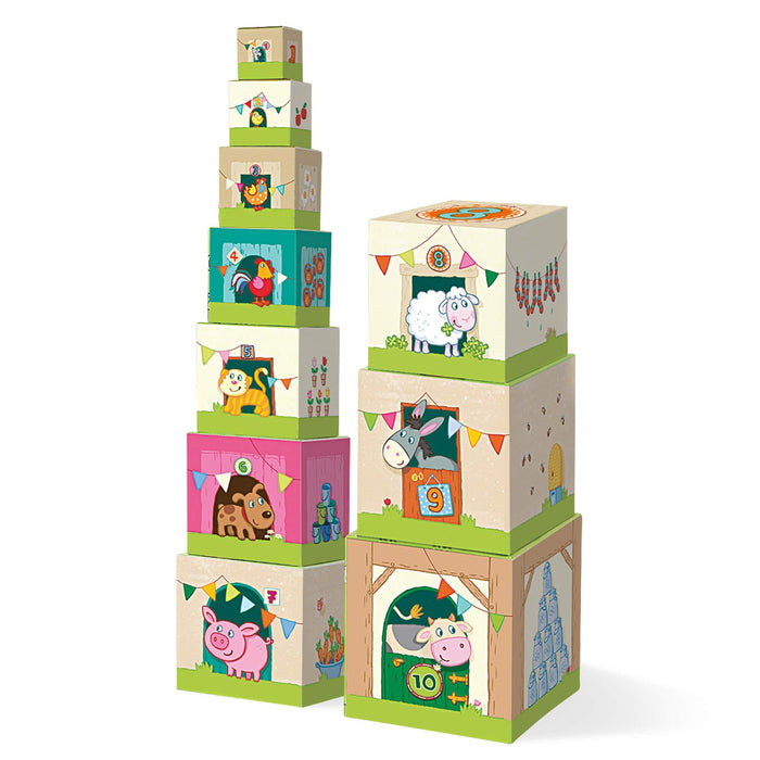 HABA On The Farm Stacking Cubes