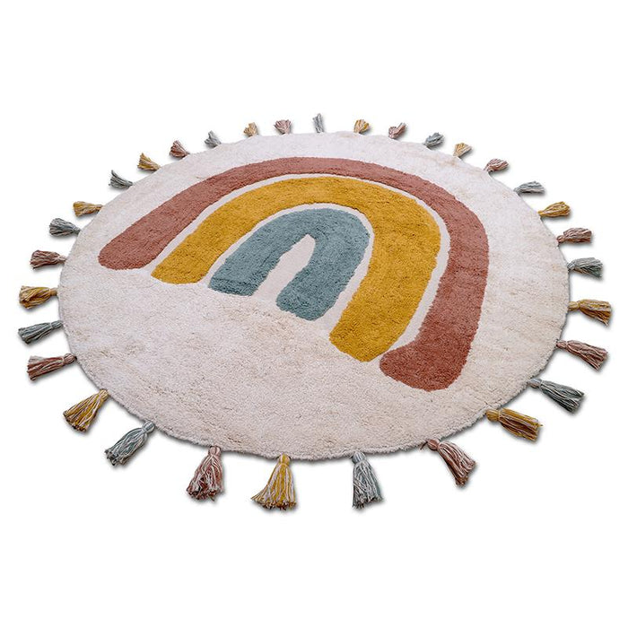 NATTIOT Rainbow Children's Rug with Tassels