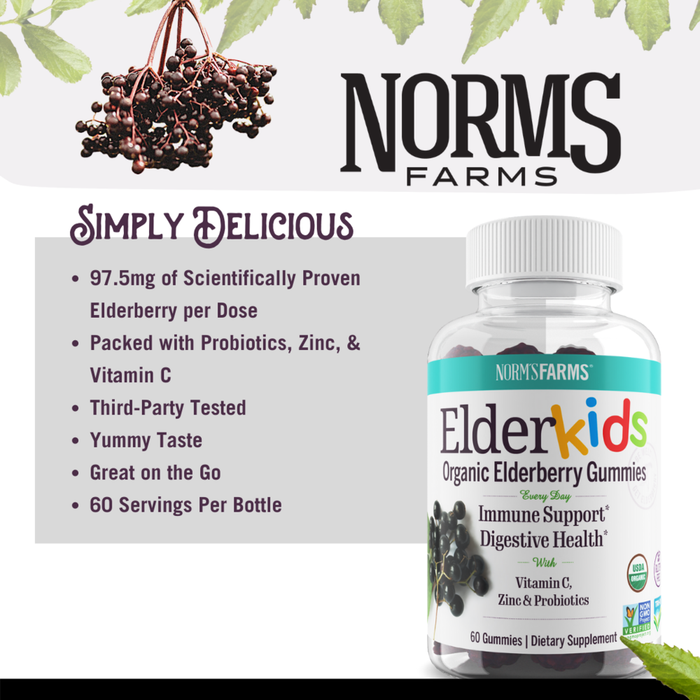 Norm's Farms ElderKids Organic Elderberry Gummies