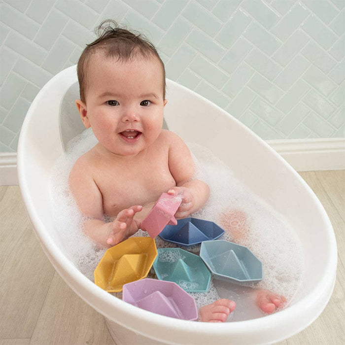 Playground Silicone Bath Toy - 6pk Origami Bath Boats