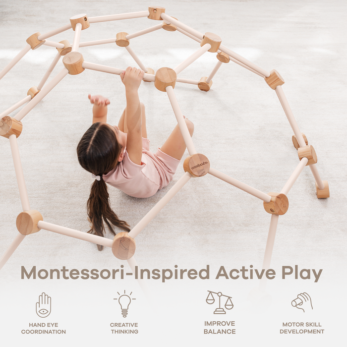 Wooden Toddler Play Gym, Montessori Climber by Comfy Cubs