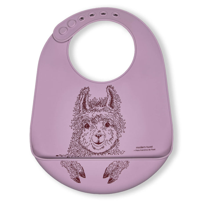 modern-twist Bucket Bib: Mama Llama - Lovely Lavender