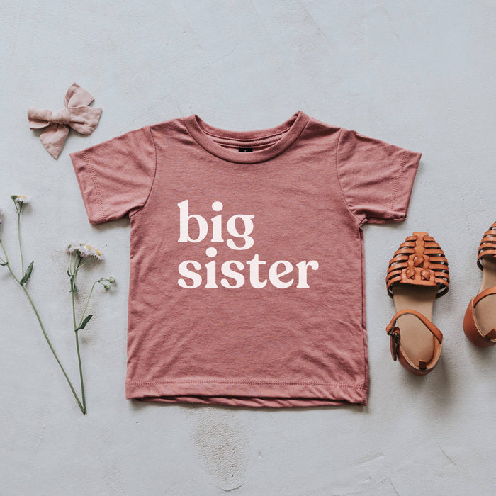 Gladfolk Mauve Big Sister Kids Tee