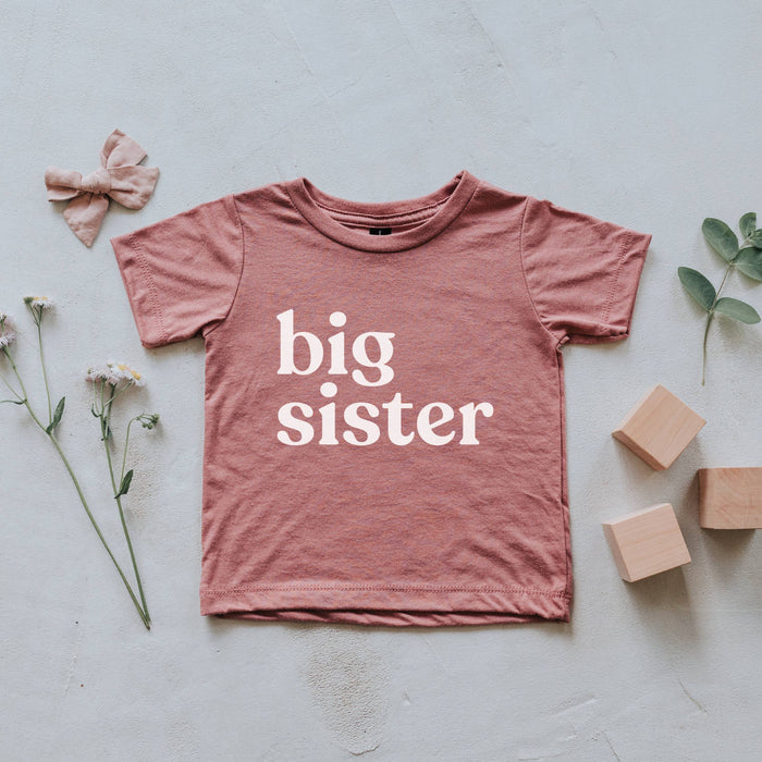 Gladfolk Mauve Big Sister Kids Tee