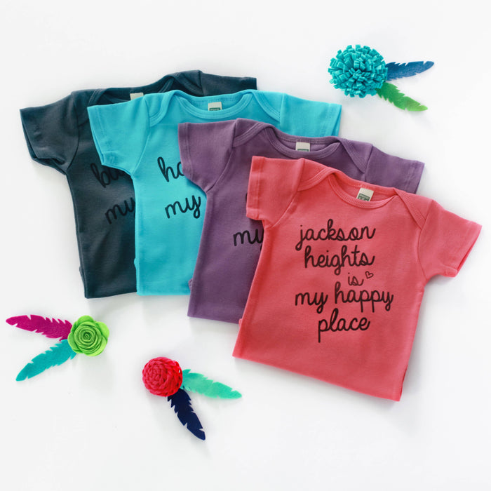 Austin is My Happy Place Organic Cotton Bodysuit - Natural