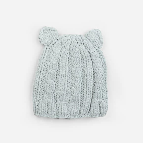 The Blueberry Hill Julian Cable Knit Bear Bamboo Hat