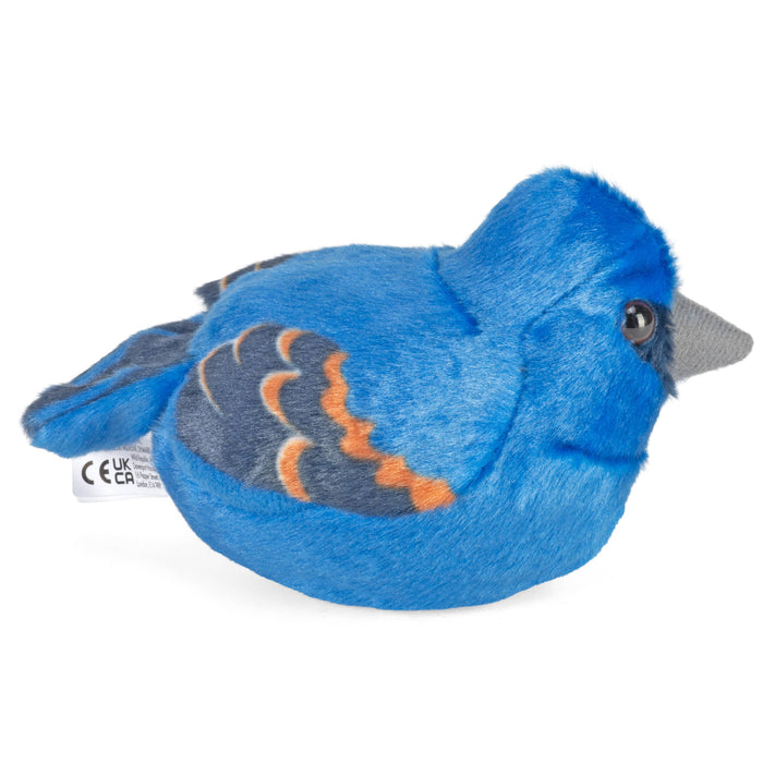 Audubon II Blue Grosbeak Stuffed Animal W Sound 5.5"