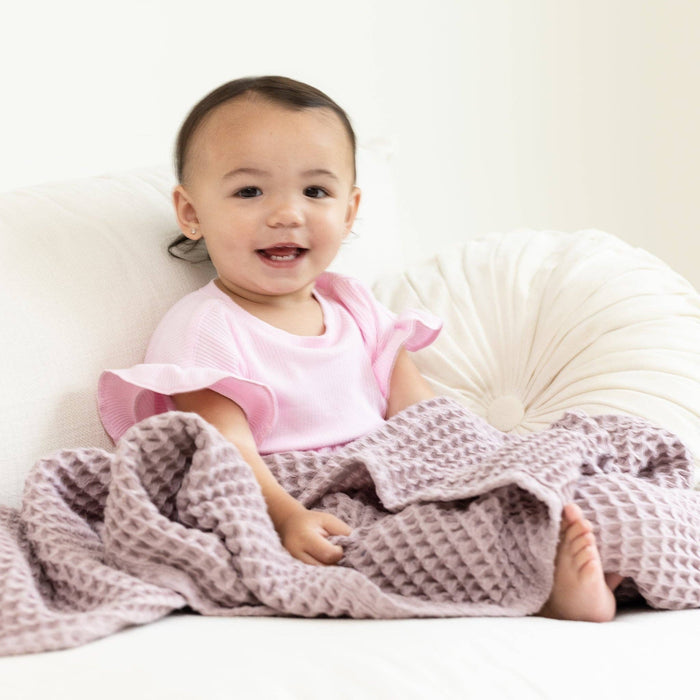 Bella Tunno | Waffle Baby Blanket Orchid
