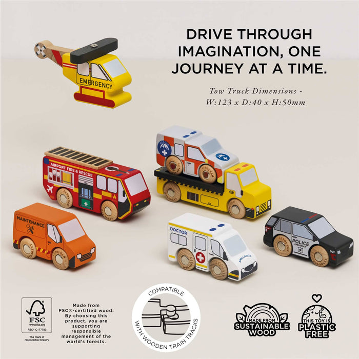 Le Toy Van Emergency Helicopter & Rescue Cars