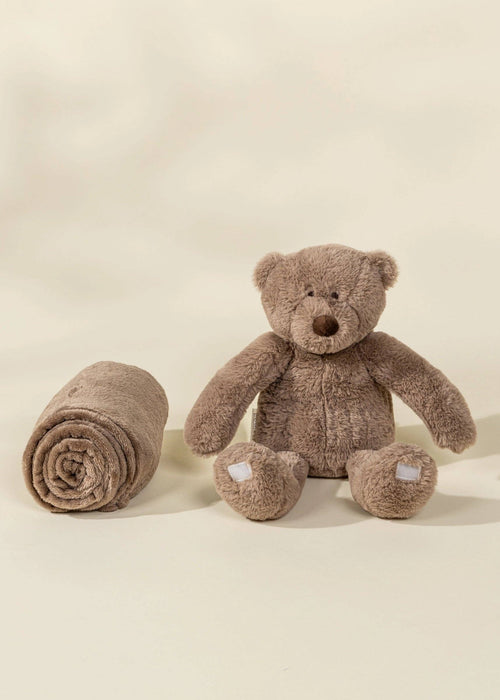 Coco Village Bear Plush Toy Snuggling Blanket