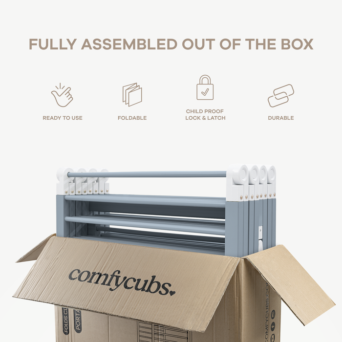 Baby Gate Playpen - Pine Wood Foldable Playpen by Comfy Cubs