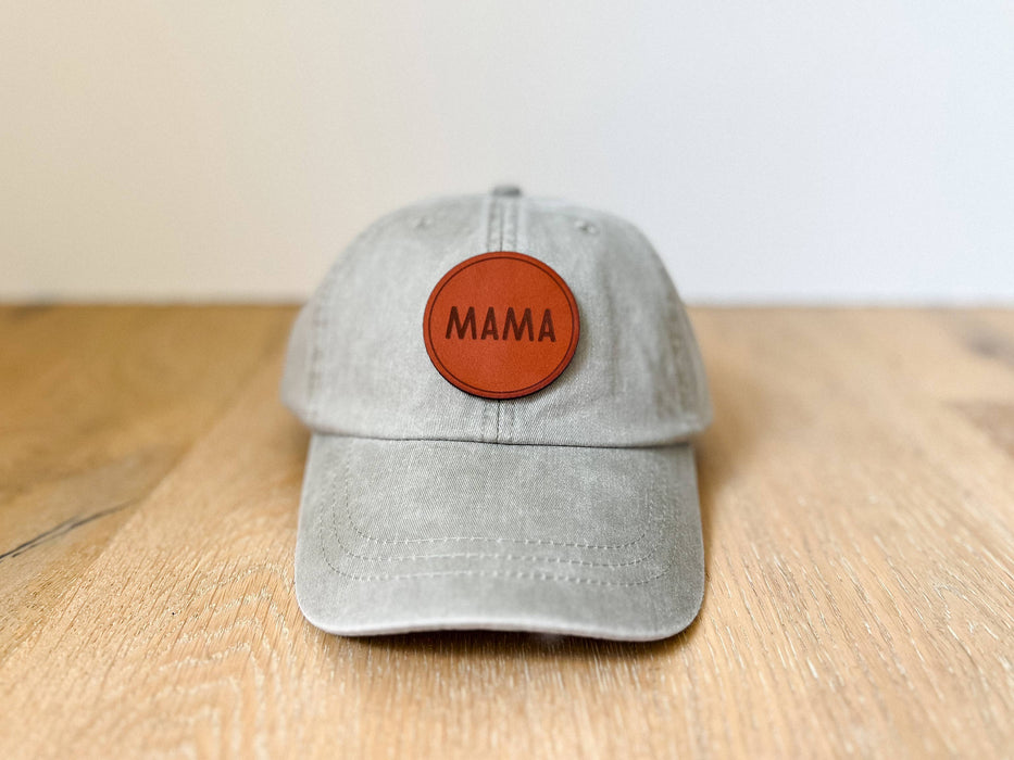 Mama Leather Patch Hat • Modern Mama Neutral Baseball Cap