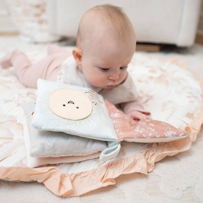 Violet Floral Ruffle Quilted Baby Play Mat