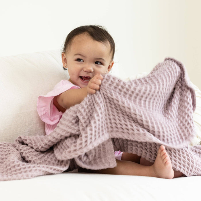 Bella Tunno | Waffle Baby Blanket Orchid