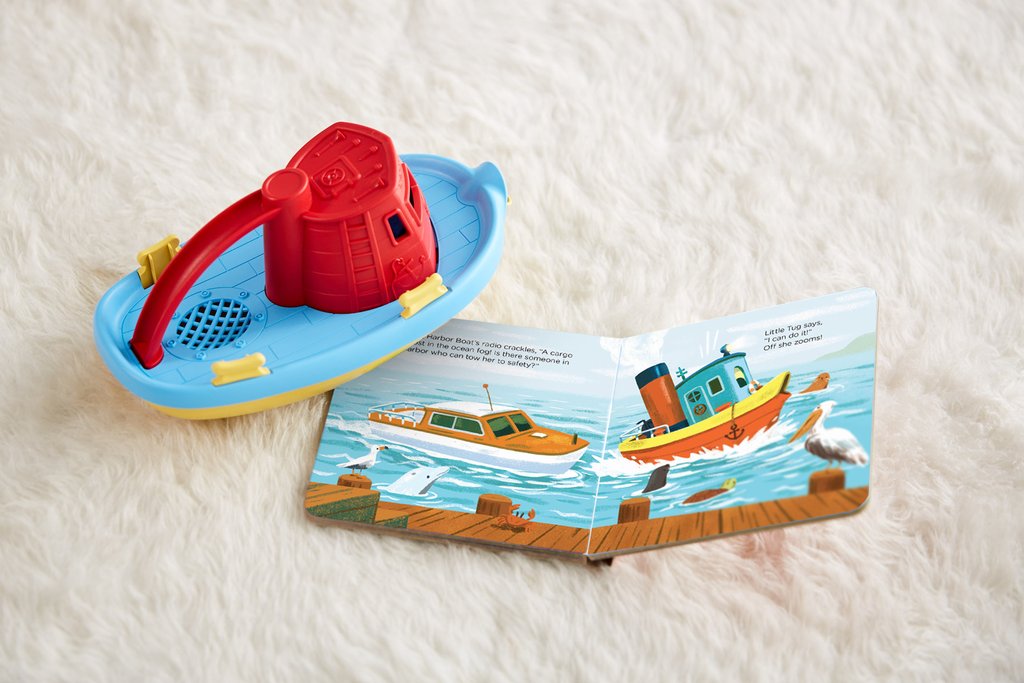 Green Toys Tugboat &amp; Board Book Set