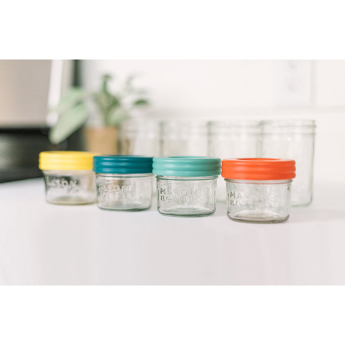 Mason Bottle Plastic Mason Jar Storage Lids, Single-Piece