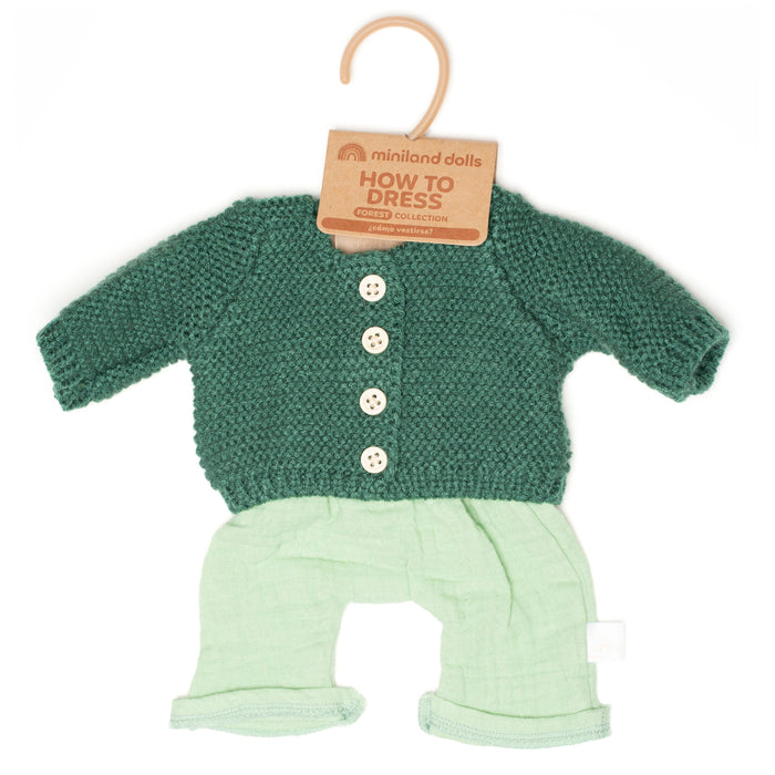 Miniland Educational Baby Doll Caucasian Boy 15” inch + Clothes (Gift Box)