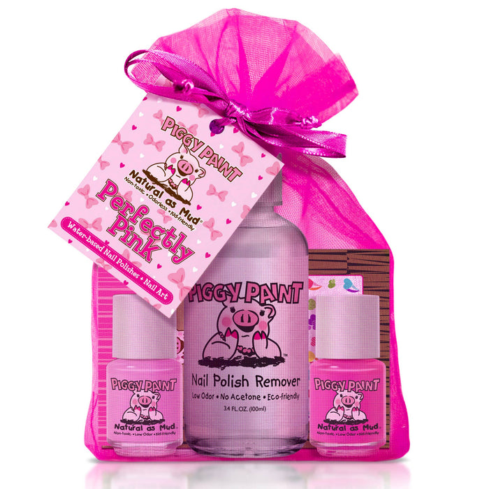 Perfectly Pink Polish Set Non-Toxic Kids Nail Polish