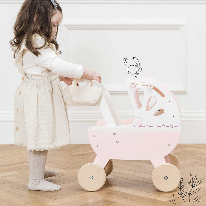 Le Toy Van Retro Wooden Doll Pram