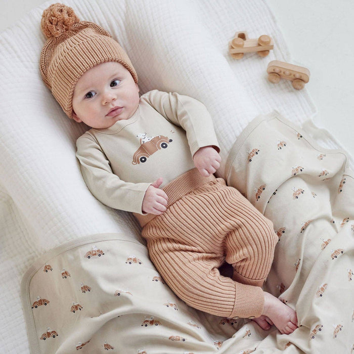 Aster & Oak Classic Car Print Onesie