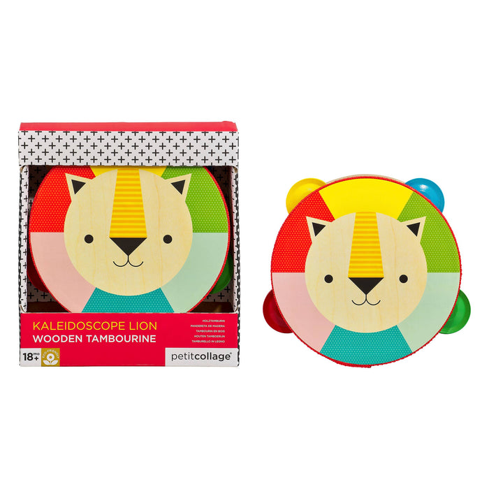 Kaleidoscope Wooden Lion Tambourine