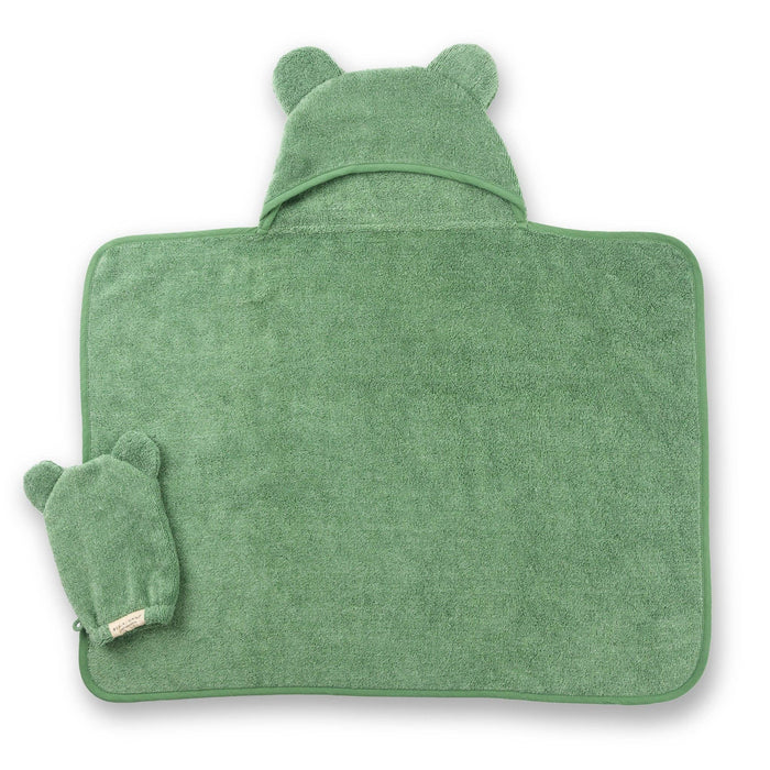 Bella Tunno | Hooded Towel + Wash Mitt Set Sea Foam
