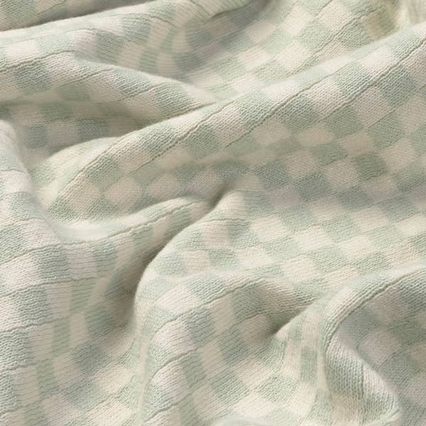 Lorena Canals Knitted Blanket - Tiles Blue Sage